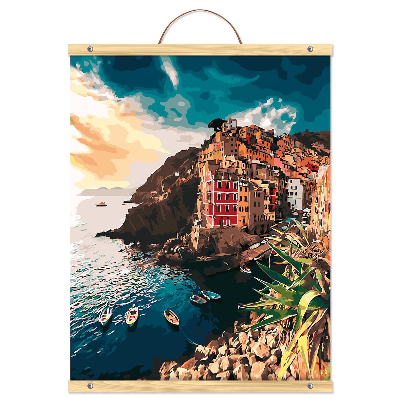 Colorful Buildings &#x26; Sea Paint-by-Number Kit by Artist&#x27;s Loft&#x2122; Necessities&#x2122; 